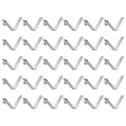 30pcs 5.8x8x44mm Single Button V-Shaped Paddle Snap Spring Clips Solid Head