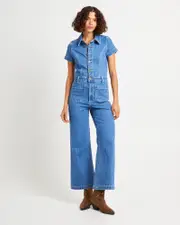 Sailor Denim Jumpsuit Breaker