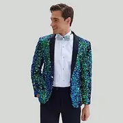 Disco 1980s Jacket Tuxedo Suits Blazers Disco Sequins Men's Masquerade Party Party / Evening Prom Adults' Coat