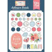 Echo Park ~ LITTLE DREAMER GIRL ~ Adhesive Brads