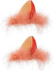 Anneome Safety Cap Fox Decoration Motorcycle and Bike Helmet Fox Ears Personalized Plush Animal Accessory