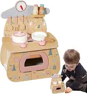 Kids Cooking Set, Kitchen Tools Food Cooking Kit, Real Cook Playset, Wooden Fun and Educational Kitchen Kits for Boys and Girls, Perfect for Little Chefs