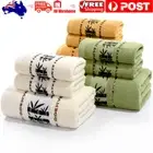 3Pcs/Set Thicker Bamboo Extra Soft Absorbent Bath Towel Hand Towel Face Washer