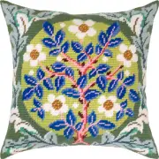 DIY Needlepoint/Tapestry Pillow Kit "Rose Wreath" 16x16 in / 40x40 cm