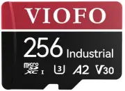 256GB Industrial microSD Card, U3 A2 V30 High Speed Memory Card with Adapter,...
