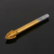 10mm Carbide Glass Drill Bit Set Titanium Coated W/ 4 Cutting Edges Cross Head