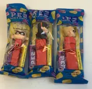 (Set of 3) Disney Incredibles 2 PEZ Candy Dispensers Poly Packs Dash Violet Jack