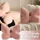 Butterfly Pillow Throwing Pad Short Plush Cushion Girl Pink Toy for Bedroom Sofa