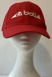 Bolle embroidered peak red cap with tags OSFA Adjustable Hat