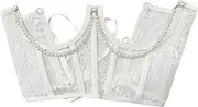 [Dickly] Lace Corset Belt Waist Girdle, Open Cup Waist Corset Top, Decorative Wide Belt, Underbust Corset for Blouse
