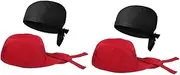 [VALICLUD] 2sets Cotton Chef Hat Kitchen Working Hat Comfortable for Men Women Adjustable Cap Cooking Kitchen Serving 2pcs*2