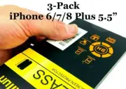 Top Selling 3-Pack Glass Screen Protector for iPhone 8 Plus 7 Plus 6 Plus 5.5"