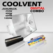 6" Cool Vent Digital Ballast HPS lamp Combo for Grow Lights (400,600,1000w)