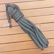 10m x 20mm Polyester Hollowcore Dock Line Marine Boat Yacht Mooring Rope - Black
