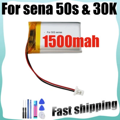 1500mAh Repair Battery For Sena 30K & Sena 50S Intercom Motorcycles Headset