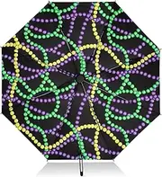 [RPLIFE] Compact Umbrella, Windproof Travel Umbrella, Automatic Open/close, Compact Size for Women Backpacks/Handbags, Beaded Chaos Black