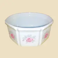 在飛比找蝦皮購物優惠-早期大同40年烤花八角陶瓷碗 可微波台灣製瓷器收藏八角羹碗 