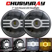 Pair Dot 7"inch LED Round Headlights DRL Hi/Lo Beam For Suzuki Samurai SJ410 2x