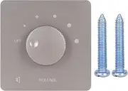 50W Speaker Volume Controller, 5 Gears Tuning Knob Volume Control Home Wall Mount Volume Control for Home Speakers (Grey)