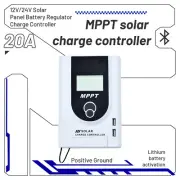 12V/24V Solar Panel Battery Regulator MPPT Charge Controller LCD Bluetooth