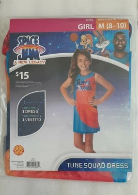 Space Jam A New Legacy Tune Squad Jersey Dress Costume Médium (8-10) Girls New