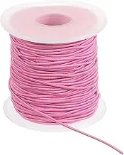 uxcell Elastic String for Bracelet 164 Ft/50 Meter Length 1 mm Dia, 1 Roll Sturdy Stretchy String Cord for Jewelry Making Necklace Beading Craft DIY, Pink