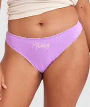 Weekend G String - Light Purple/Light Yellow