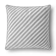 Cadence & Co. Oscar Faux Linen Striped Cushion Dove Grey