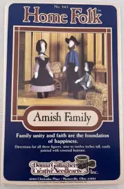 Donna Gallagher Sewing Pattern #843 Home Folk ~ Amish Family Pattern 9”-12”