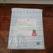 Nate & NAT Bedding Twin 3 Piece Flannel Cotton Sheet Set Snowflakes Nordic Print