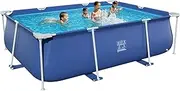 Rectangle Framed Swimming Pool 9'8"*79"*26" Above Ground Pool Sturdy Steel Frame Pool for Family Backyard