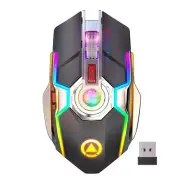 A5 Wireless Gaming Mouse Rechargeable Silent Ergonomic 7 Keys RGB Backlit Mice