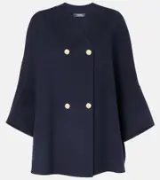 ['S Max Mara] 'S Max Mara Virgin wool jacket UK 14 blue