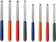 2Pcs 120cm Telescopic Flag Poles, Extendable Handheld Flagpoles Stainless Steel with Anti-Slip Grip for Tour Guides & Pointer for Teachers (Random Color)