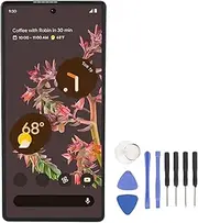 Phone Screen Replacement for Google Pixel 6 5G, 6.4 inch OLED Screen Touch Display Digitizer Assembly with Fingerprint & Repair Tool