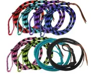 Showman 4.5 ft Braided nylon Over & Under whip with leather popper