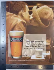 2001 Killarney's Red Lager Beer Ad Irish Ireland Barley Malt Pub Bar Tavern