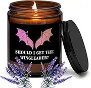Fourth Wing Gift Basgiath War College 7oz Scented Candle Fantasy Book Lavender Scented Candles Relaxation Gifts (Candle-Get WINGLEADER)