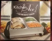KITCHEN ACE 3 SECTION BUFFET SERVER