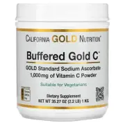 2 X California Gold Nutrition, Buffered Gold C, Non-Acidic Vitamin C Powder, Sod