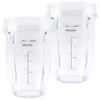 2 Pack 18 oz Cup Replacement Part 427KKU450 for Nutri Ninja BL480 BL640 CT680