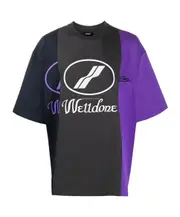 logo-print colour-block T-shirt S,L,M multi-color