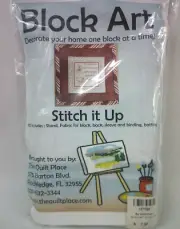 The Quilt Place Block Art Stitch it Up Love is the Thread w Stand Fabric Batting