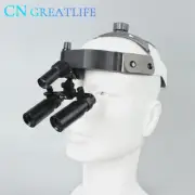 6X Dental Surgical Loupes Double LED Head Light Cordless Headband Adjustable