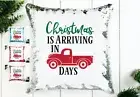Personalised Christmas Truck Magic Sequin Pillow Cover