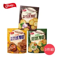 在飛比找momo購物網優惠-即期品【歐邁福】法式麵包餅乾300gX3包(香蒜奶油／青陽辣