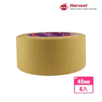 在飛比找momo購物網優惠-【HarVest】牛皮紙膠帶 48mm*35M-6入(封箱膠