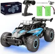 kolegend RC Cars 20 Km/h Remote Control Car 50+min with Chassis Lights 2 Batt...