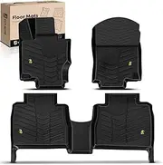 YHTAUTO Floor Mats Compatible with 2020-2024 Mercedes-Benz GLE-Class-GLE350/GLE450/GLE580/GLE43 AMG/GLE63 AMG, All Weather TPE Car Mats, Custom Fit Black Front & Rear Full Set Floor Liner, Set of 3