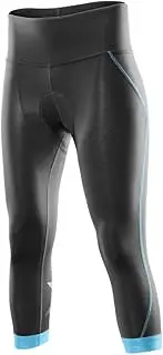 [2XU] Women's 3/4 Cycle Compression Tights, Large, Black/Amalfi